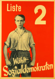 German Poster of Social Democrats in the Weimar Republic